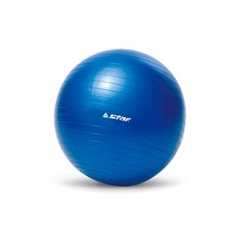 Star Sports Massage Gym Ball Blue EB210-07 (45cm) Anti-Slip Soft Elastic Exercise Ball for Yoga, Pilates, and Rehabilitation - Foot Pump Included